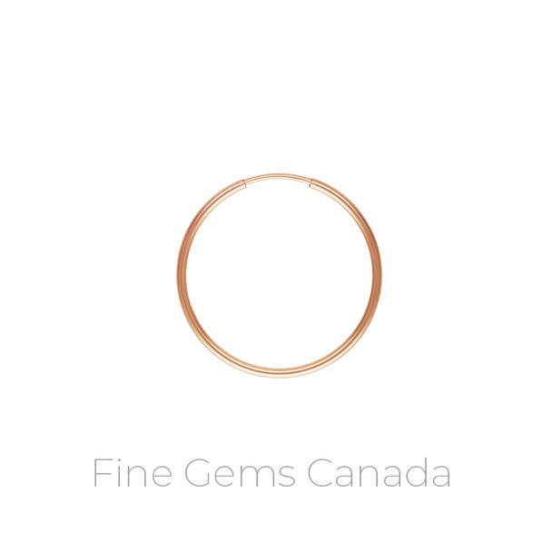 14K Rose Gold Filled - 1.25x24mm Endless Hoop - 2/Pack