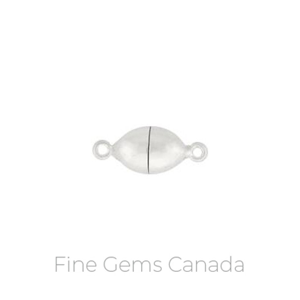 6.0x10.0mm Oval Magnetic Bead Clasp - 1/pack - 925 Sterling Silver