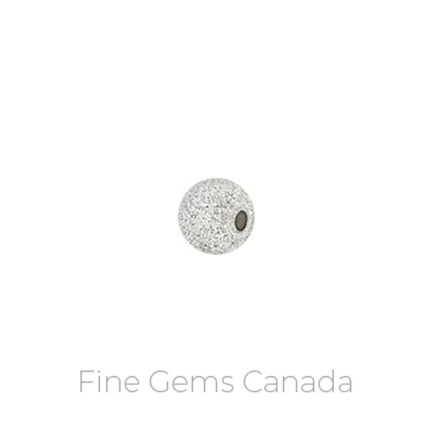 6.0mm Stardust Bead 1.8mm Hole - 10/pack - 925 Sterling Silver