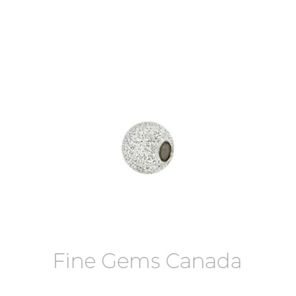 6.0mm Stardust Bead 2.4mm Hole - 10/pack - 925 Sterling Silver