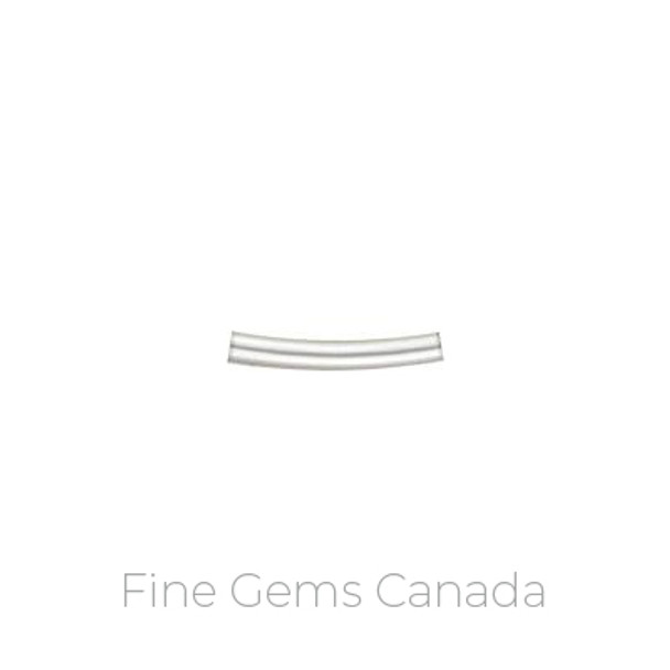 1.5mm OD Curve Tube 10.0mm L (1.2mm ID) - 50/pack - 925 Sterling Silver