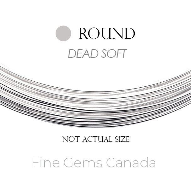 Sterling Silver Wire Dead Soft 20 Gauge (0.81mm), Round 1OZ (~19 Feet)