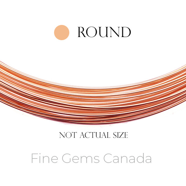 14k Rose Gold Filled Wire Half Hard 20 Gauge (0.81mm), Round 1/2OZ (~11 Feet)