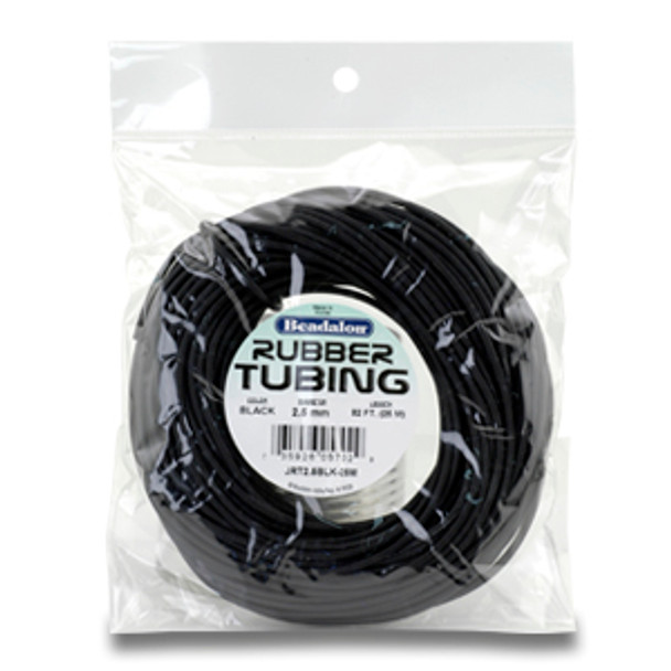 Hollow Rubber Tubing - 2.5mm - 25m