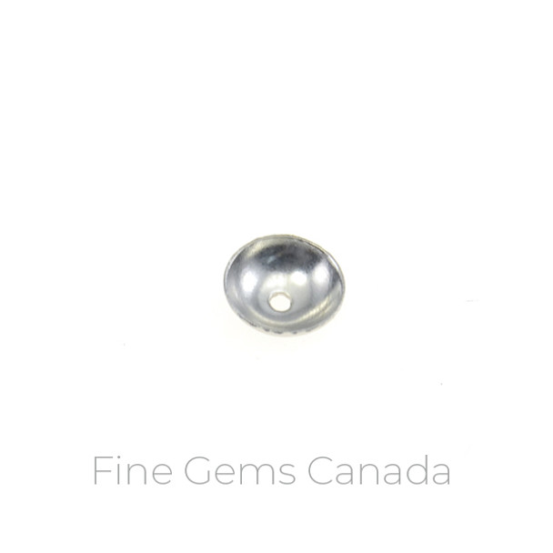 Stainless Steel - 5mm Plain Bead Cap - 100/Pack