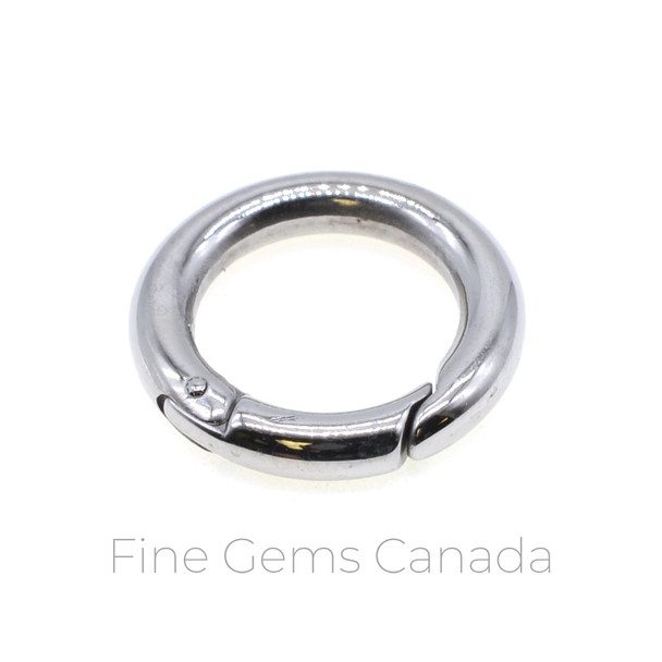 Stainless Steel - 20mm Circle Triggerless Clasp - 2/Pack