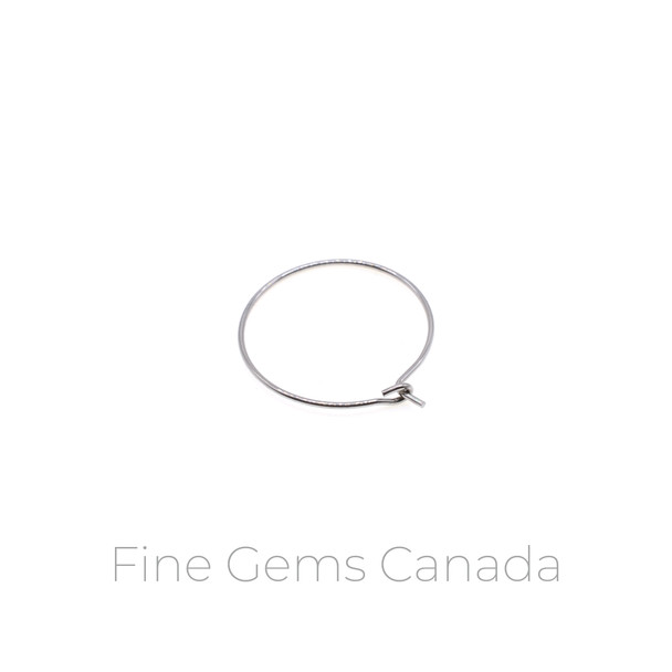 Stainless Steel - Circle Wire Earring Part 20mm - 20/Pack