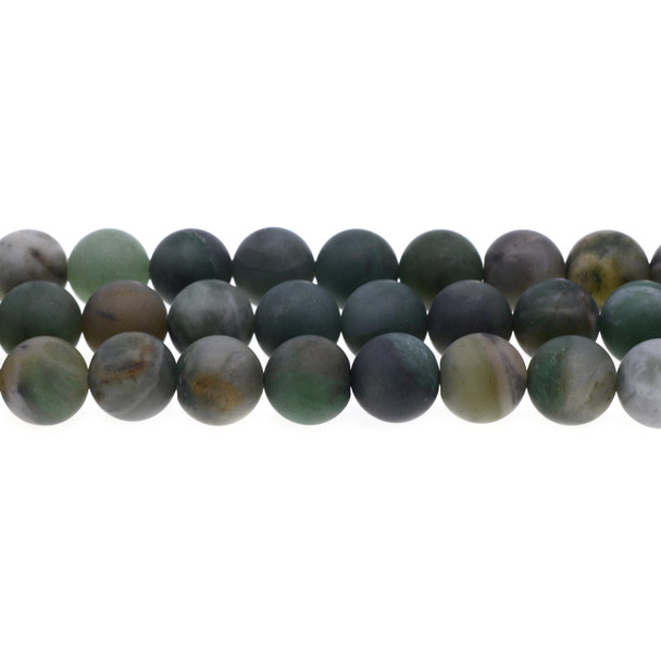 African Jade Round Frosted 12mm - Loose Beads