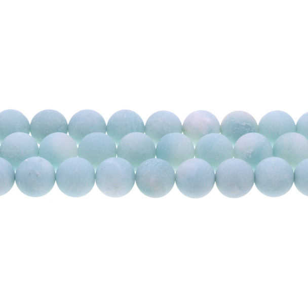 Amazonite Round Frosted 12mm - Loose Beads