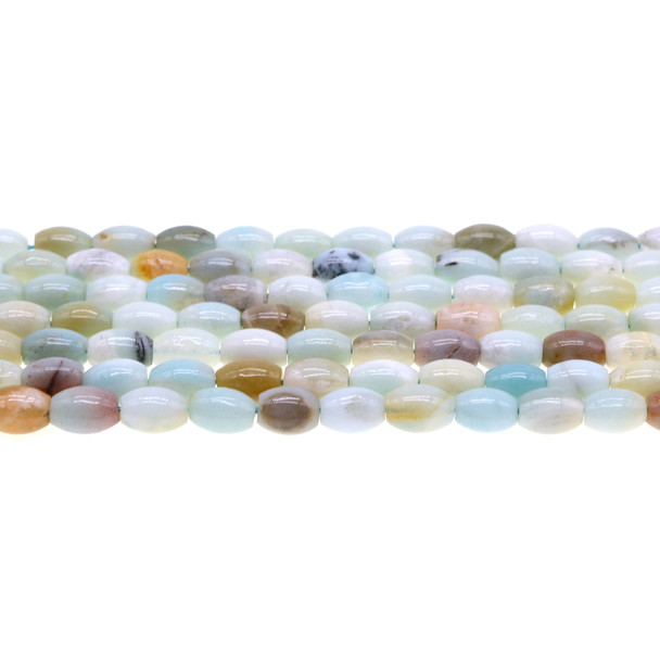 Multicolor Amazonite Barrel 6mm x 6mm x 9mm - Loose Beads