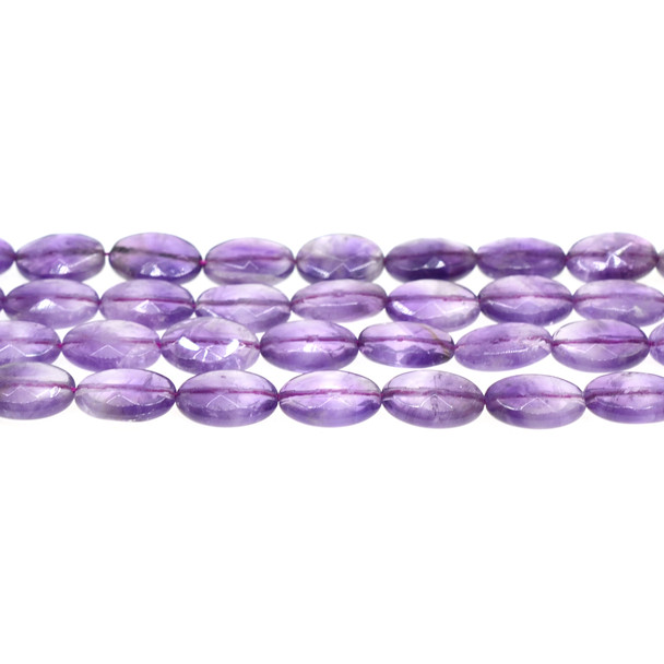 Amethyst Oval Puff Faceted 10mm x 10mm x 5mm - Loose Beads