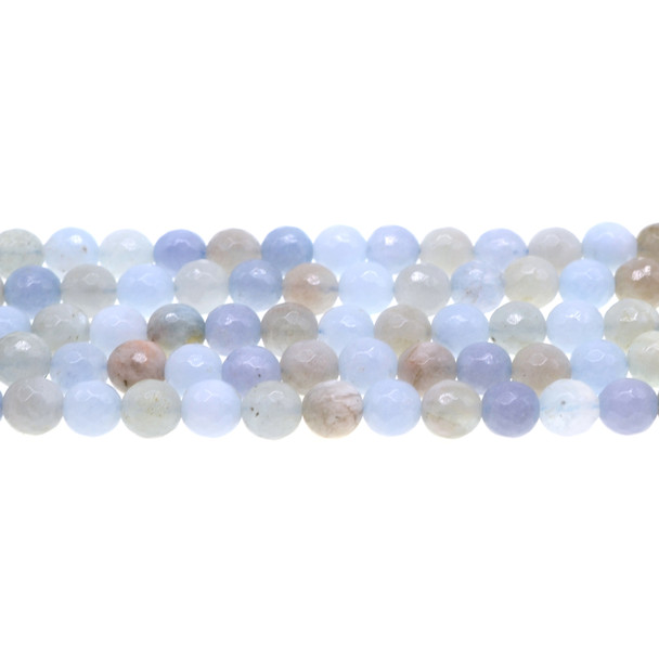 Aquamarine Round Faceted 8mm - Loose Beads