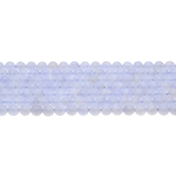 Blue Lace Agate Round 6mm - Loose Beads