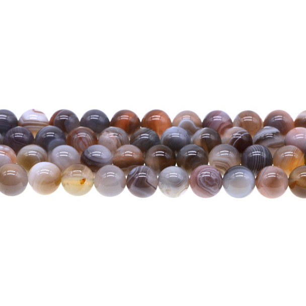 Botswana Agate Round 10mm - Loose Beads