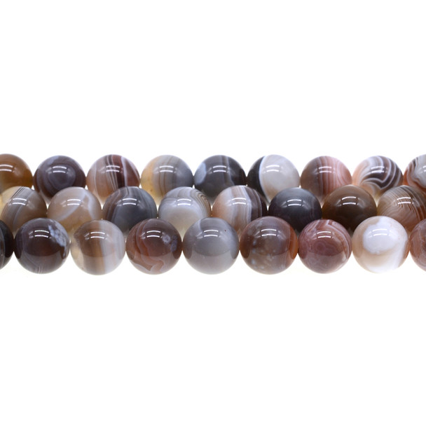 Botswana Agate Round 12mm - Loose Beads