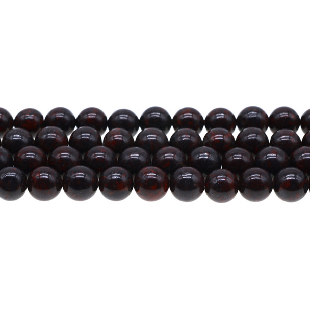 Natural Chinese Bloodstone Round 10mm - Loose Beads