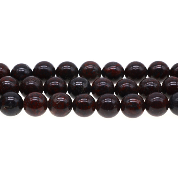 Natural Chinese Bloodstone Round 12mm - Loose Beads