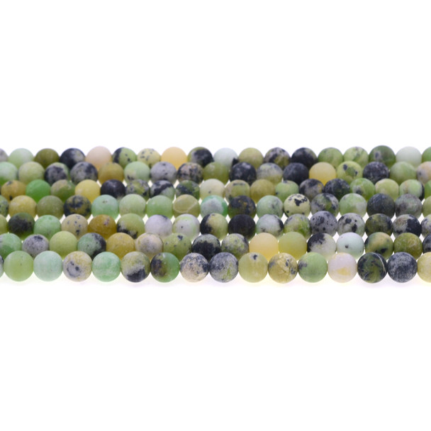 Chrysoprase Australian Jade Round Frosted 6mm - Loose Beads