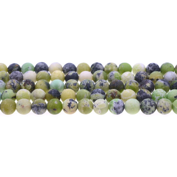 Chrysoprase Australian Jade Round Frosted 8mm - Loose Beads