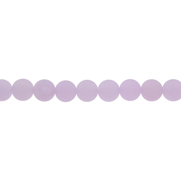 Violet Jade Round Frosted 10mm - Loose Beads