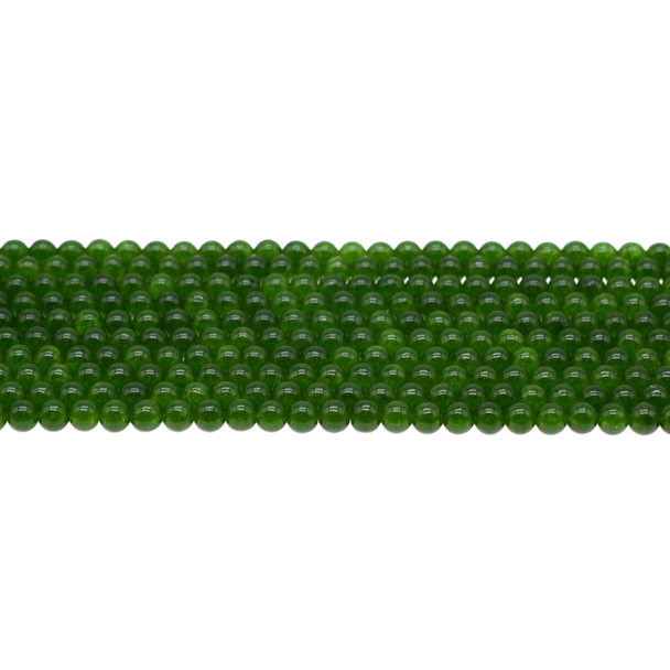 Dark Green Jade Round 4mm - Loose Beads