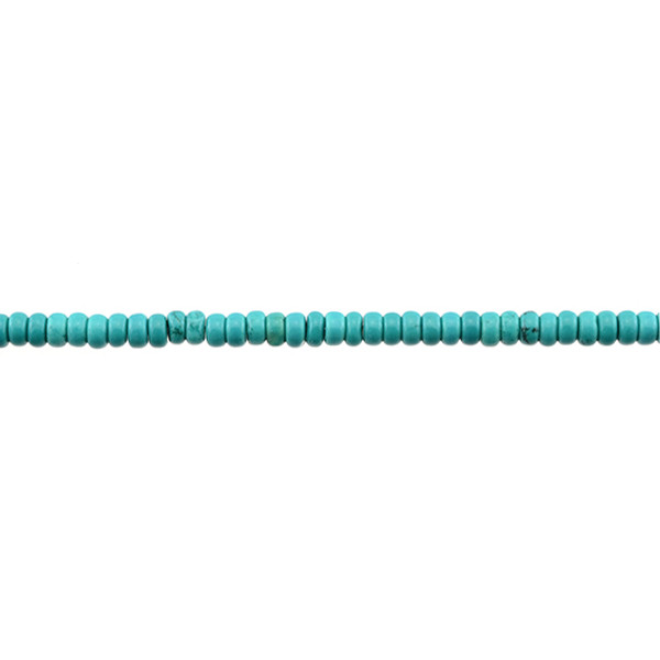 Chinese Turquoise Rondel 4mm x 4mm x 2mm - Loose Beads