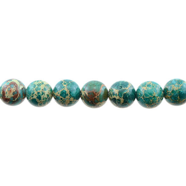 Jade Green Emperor Stone Jasper Round 12mm - Loose Beads