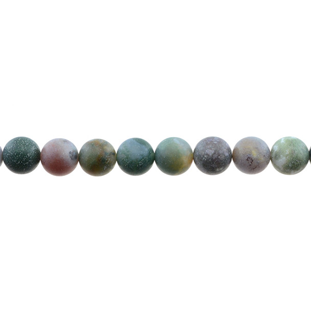 Fancy Jasper Round Frosted 10mm - Loose Beads