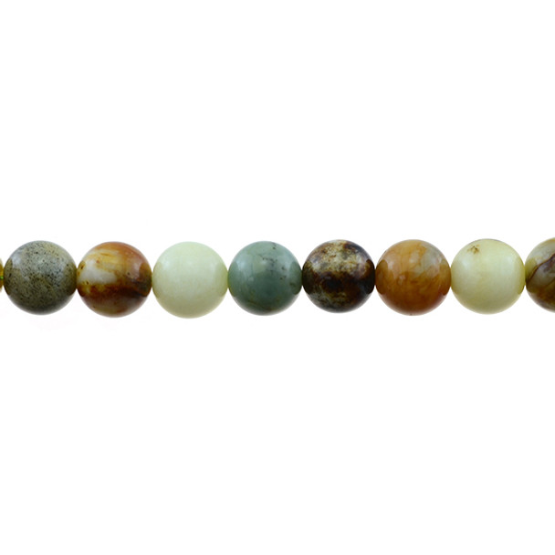 Fire New Jade Serpentine Round 10mm - Loose Beads