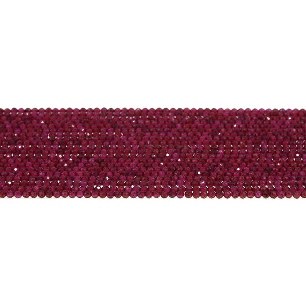 Garnet Round Faceted Diamond Cut 2mm - Loose Beads