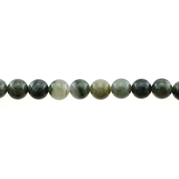 Green Line Quartz Round 10mm - Loose Beads