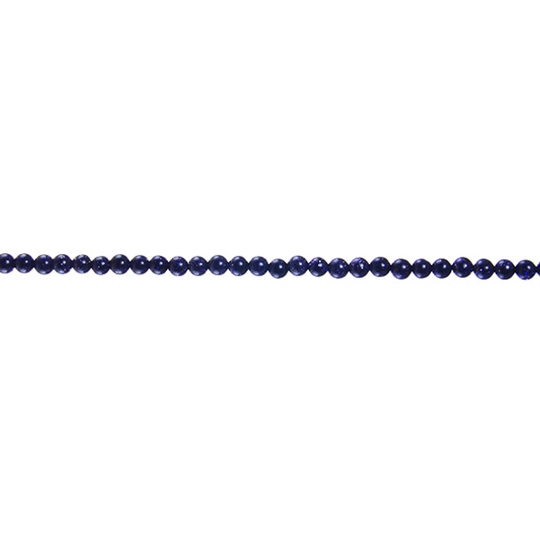 Blue Gold Stone Round 3mm - Loose Beads