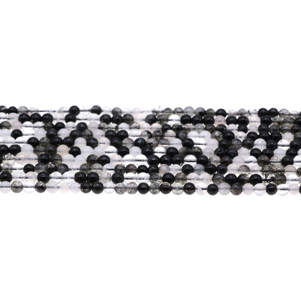 Hair Quartz Round 4mm - Loose Beads