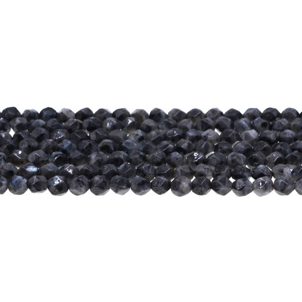 Larvikite Black Labradorite Round Large Cut 6mm - Loose Beads