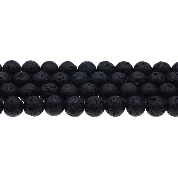 Black Lava Round 10mm - Loose Beads