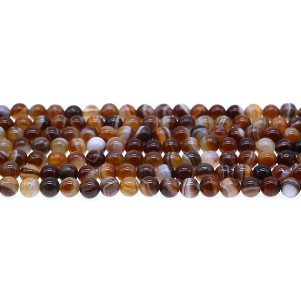 Brown Madagascar Agate Round 6mm - Loose Beads