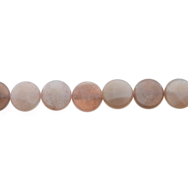 Multicolor Moonstone Coin Puff Faceted 12mm x 12mm x 5mm - Loose Beads