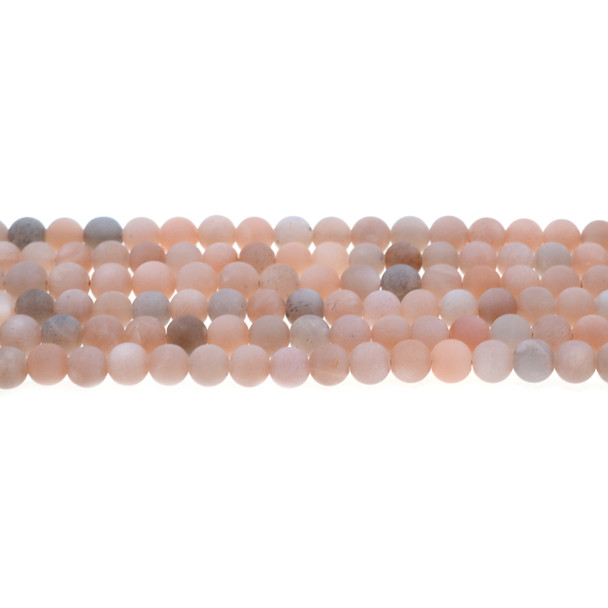 Multi-Color Moonstone AA Round Frosted 6mm - Loose Beads