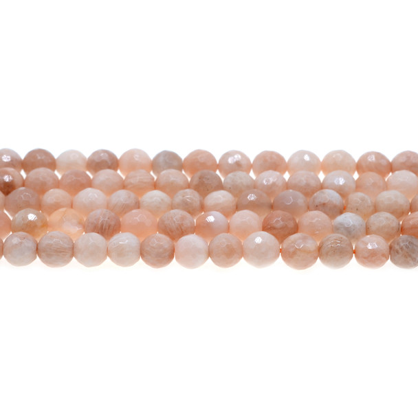 Multi-Color Moonstone Round Faceted 8mm - Loose Beads