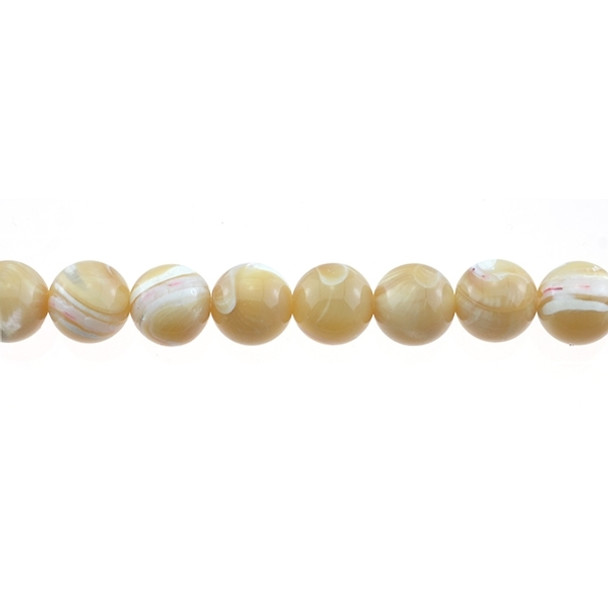 Natural Mother of Pearl Round 10mm - Loose Beads