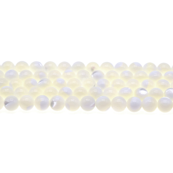 White Mother of Pearl Round 8mm - Loose Beads