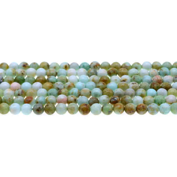 Natural Mongolian Turquoise Round 6mm - Loose Beads