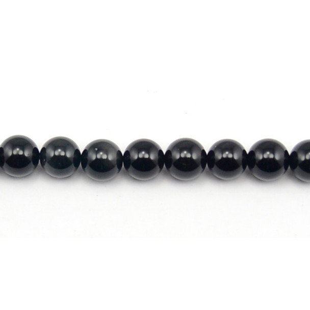 Black Rainbow Obsidian Round 10mm - Loose Beads