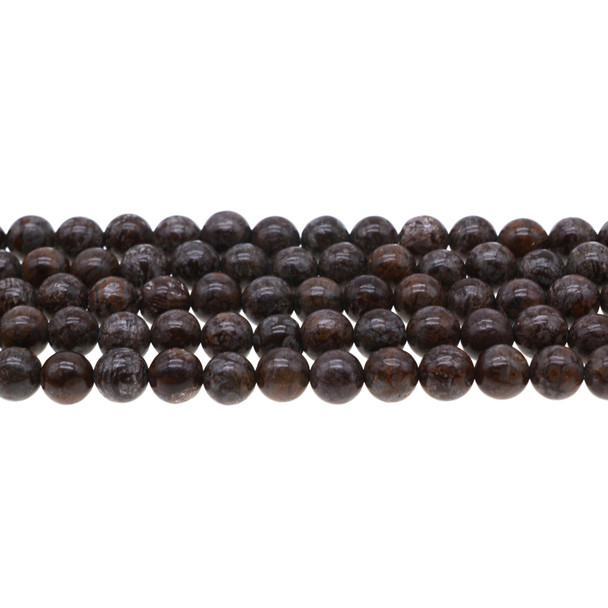 Chinese Snowflakes Obsidian Round 8mm - Loose Beads