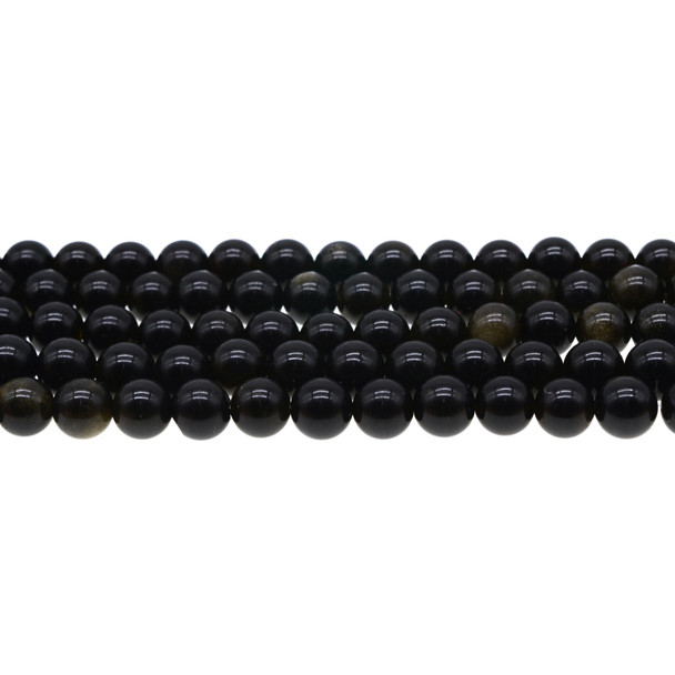 Golden Obsidian Round 8mm - Loose Beads