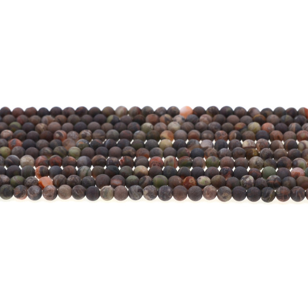 Ocean Jasper Round Frosted 4mm - Loose Beads