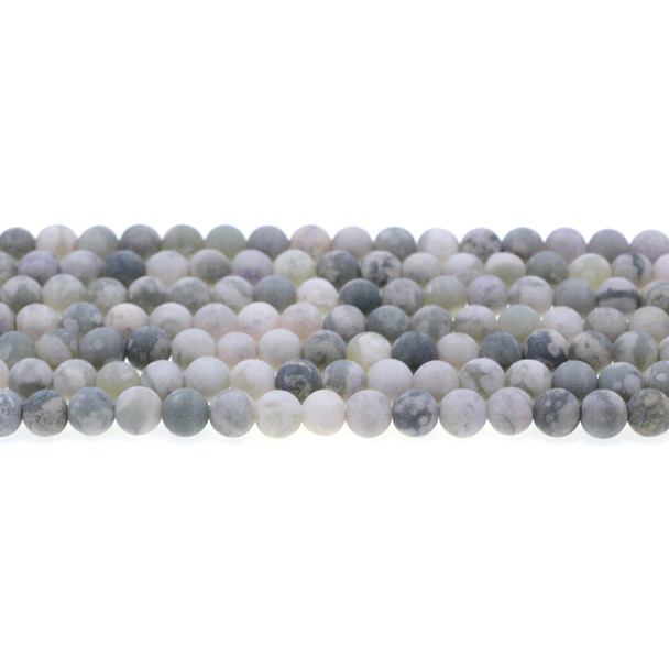 Peace Jasper Round Frosted 6mm - Loose Beads