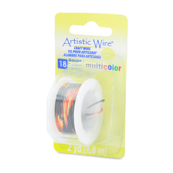 Artistic Wire, 18 Gauge (1.02 mm), Multicolor, Red, Gold, Black, 2 yd (1.8 m)