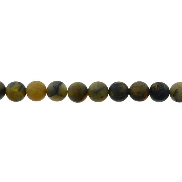 Pietersite Round Frosted 10mm - Loose Beads