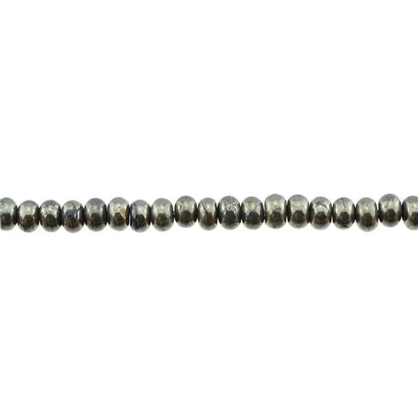 Pyrite Rondel 6mm x 6mm x 4mm - Loose Beads